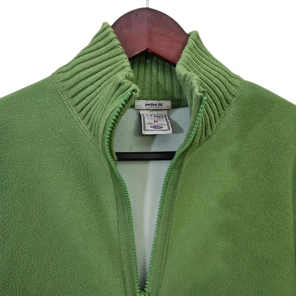 Old Navy Perfect Fit Lime Green Earthy Womens Fleece Sz Med - Picture 2 of 7